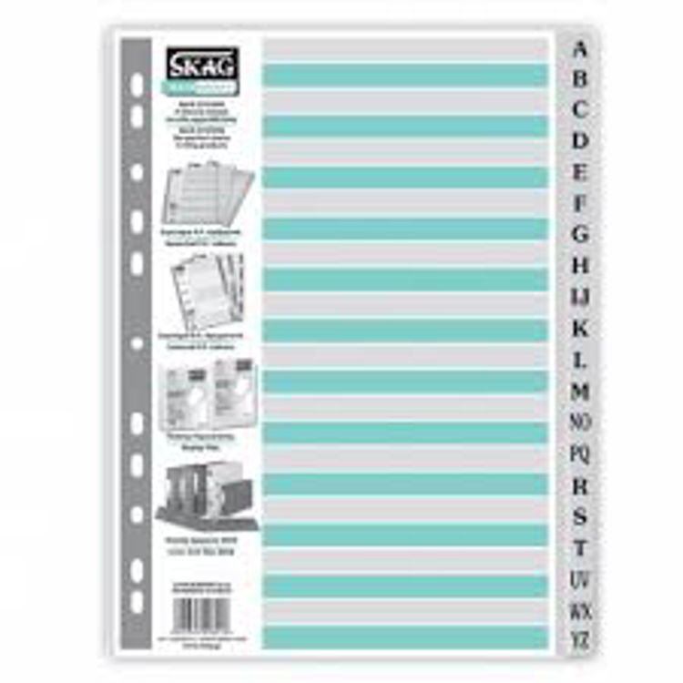 Picture of 8213 A4 GREY ALPHABET A-Z DIVIDERS